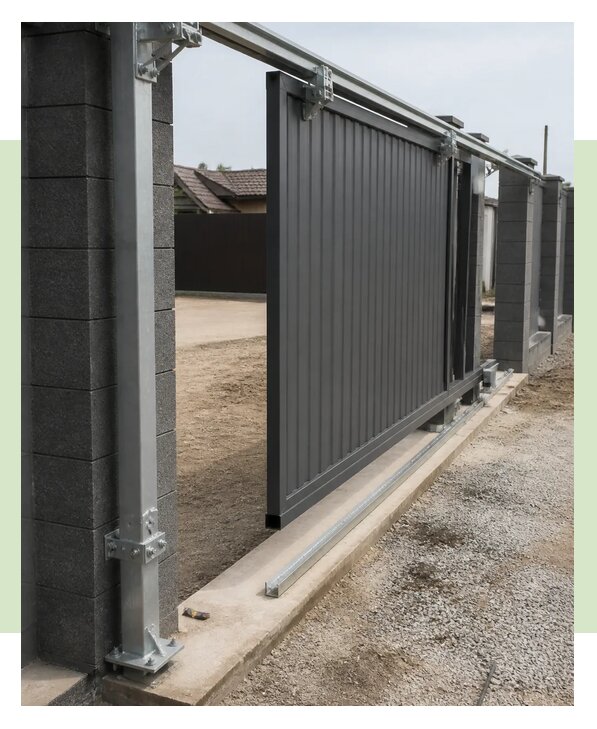 Изготовление и монтаж подвесных откатных ворот в Острогожске